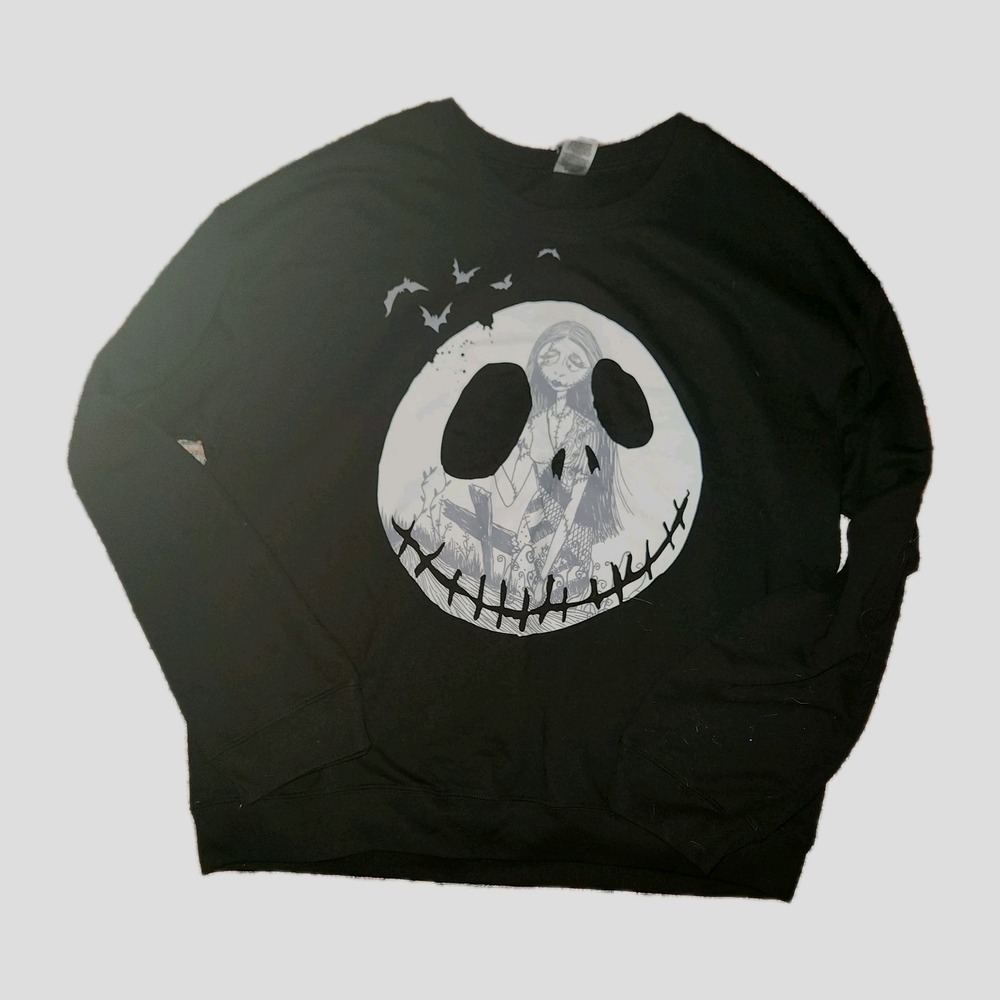 Disney The Nightmare Before Christmas Juniors Sweatshirt Size XXL - Black - NWT